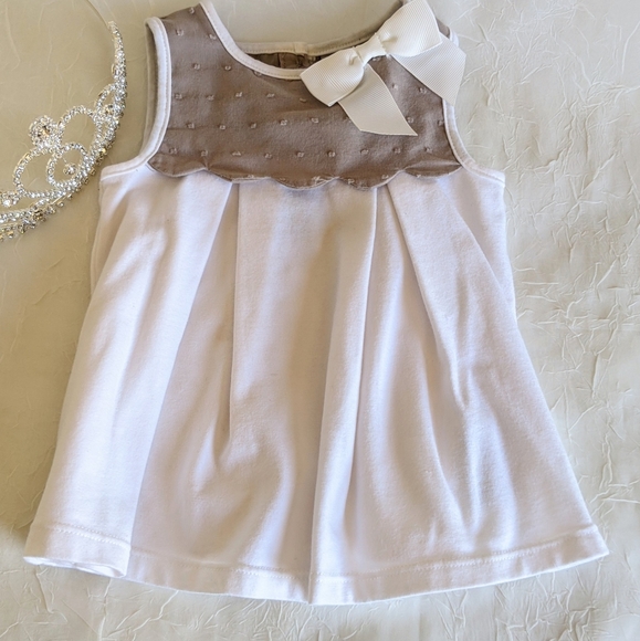 Tahari Other - 👑 Tahari Baby 0-3m Dress White & Tan